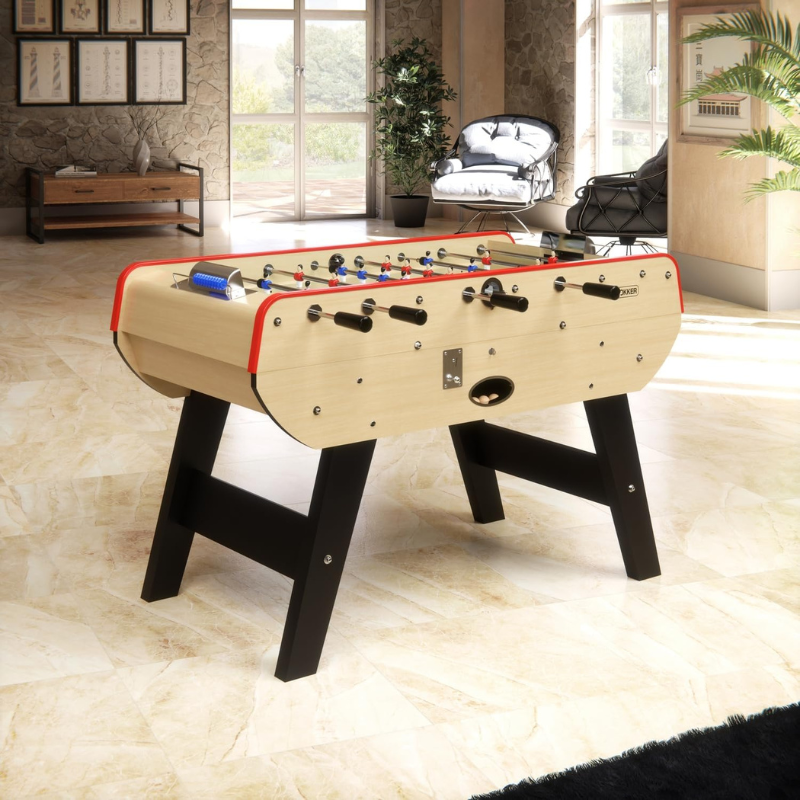 Baby-foot Bistrot Rétro - Table de Jeu avec Accessoires - Balles, Manettes, Scoreurs